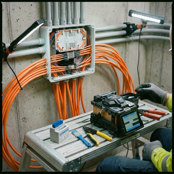 Fiber kablo bağlantı çalışması